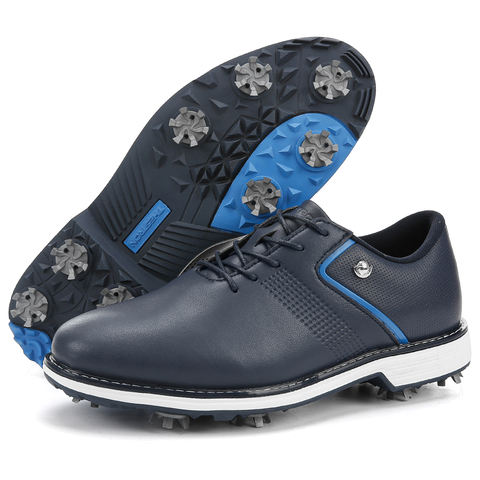 Men's Spiked Golf Shoes, Navy - wholesale golf shoes