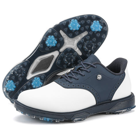 Men's Saddle Spiked Golf Shoes - wholesale golf shoes