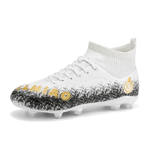 Professional Long Stud Soccer Shoes, White - wholesale soccer cleats