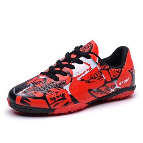 Youth Artificial Turf Soccer Shoes, Red - wholesale soccer cleats